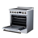 Forno Torino 30 Inch Induction Range, 8,800W Cooktop, 4.32 Cu. Ft. True Convection Oven, Air Fry, Air Sous Vide, Smudge Resistant, White - FFSIN0936-30WHT
