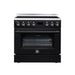Forno Torino 36 Inch Induction Range, 10,900W Cooktop, 5.36 Cu. Ft. True Convection Oven, Air Fry, Air Sous Vide, Smudge Resistant, Black - FFSIN0936-36BLK