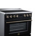Forno Torino 36 Inch Induction Range, 10,900W Cooktop, 5.36 Cu. Ft. True Convection Oven, Air Fry, Air Sous Vide, Smudge Resistant, Black - FFSIN0936-36BLK