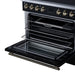 Forno Torino 36 Inch Induction Range, 10,900W Cooktop, 5.36 Cu. Ft. True Convection Oven, Air Fry, Air Sous Vide, Smudge Resistant, Black - FFSIN0936-36BLK