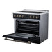 Forno Torino 36 Inch Induction Range, 10,900W Cooktop, 5.36 Cu. Ft. True Convection Oven, Air Fry, Air Sous Vide, Smudge Resistant, Black - FFSIN0936-36BLK