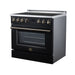 Forno Torino 36 Inch Induction Range, 10,900W Cooktop, 5.36 Cu. Ft. True Convection Oven, Air Fry, Air Sous Vide, Smudge Resistant, Black - FFSIN0936-36BLK