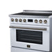 Forno Torino 36 Inch Induction Range, 10,900W Cooktop, 5.36 Cu. Ft. True Convection Oven, Air Fry, Air Sous Vide, Smudge Resistant, White - FFSIN0936-36WHT