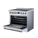 Forno Torino 36 Inch Induction Range, 10,900W Cooktop, 5.36 Cu. Ft. True Convection Oven, Air Fry, Air Sous Vide, Smudge Resistant, White - FFSIN0936-36WHT