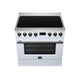Forno Torino 36 Inch Induction Range, 10,900W Cooktop, 5.36 Cu. Ft. True Convection Oven, Air Fry, Air Sous Vide, Smudge Resistant, White - FFSIN0936-36WHT