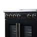 Torino French Door 30 Inch Induction Range with Air Fryer, Air Sous Vide & True Convection, Dual Broiler, Black