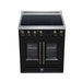 Torino French Door 30 Inch Induction Range with Air Fryer, Air Sous Vide & True Convection, Dual Broiler, Black