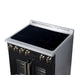 Torino French Door 30 Inch Induction Range with Air Fryer, Air Sous Vide & True Convection, Dual Broiler, Black