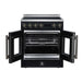 Torino French Door 30 Inch Induction Range with Air Fryer, Air Sous Vide & True Convection, Dual Broiler, Black
