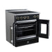 Torino French Door 30 Inch Induction Range with Air Fryer, Air Sous Vide & True Convection, Dual Broiler, Black