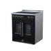 Torino French Door 30 Inch Induction Range with Air Fryer, Air Sous Vide & True Convection, Dual Broiler, Black