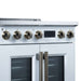 Torino French Door 30 Inch Induction Range with Air Fryer, Air Sous Vide & True Convection, Dual Broiler, White