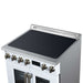 Torino French Door 30 Inch Induction Range with Air Fryer, Air Sous Vide & True Convection, Dual Broiler, White