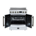 Torino French Door 30 Inch Induction Range with Air Fryer, Air Sous Vide & True Convection, Dual Broiler, White