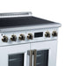 Torino French Door 30 Inch Induction Range with Air Fryer, Air Sous Vide & True Convection, Dual Broiler, White