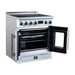Torino French Door 30 Inch Induction Range with Air Fryer, Air Sous Vide & True Convection, Dual Broiler, White