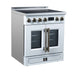 Torino French Door 30 Inch Induction Range with Air Fryer, Air Sous Vide & True Convection, Dual Broiler, White