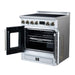 Torino French Door 30 Inch Induction Range with Air Fryer, Air Sous Vide & True Convection, Dual Broiler, White