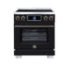 Forno Maximus 30 Inch Induction Range, 8,800 Total Cooktop, 4.32 Cu. Ft. True Convection Oven, Air Fryer, Air Sous Vide, Black - FFSIN0968-30BLK