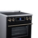 Forno Maximus 30 Inch Induction Range, 8,800 Total Cooktop, 4.32 Cu. Ft. True Convection Oven, Air Fryer, Air Sous Vide, Black - FFSIN0968-30BLK