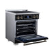 Forno Maximus 30 Inch Induction Range, 8,800 Total Cooktop, 4.32 Cu. Ft. True Convection Oven, Air Fryer, Air Sous Vide, Black - FFSIN0968-30BLK