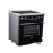 Forno Maximus 30 Inch Induction Range, 8,800 Total Cooktop, 4.32 Cu. Ft. True Convection Oven, Air Fryer, Air Sous Vide, Black - FFSIN0968-30BLK