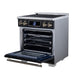 Forno Maximus 30 Inch Induction Range, 8,800 Total Cooktop, 4.32 Cu. Ft. True Convection Oven, Air Fryer, Air Sous Vide, Black - FFSIN0968-30BLK