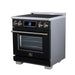 Forno Maximus 30 Inch Induction Range, 8,800 Total Cooktop, 4.32 Cu. Ft. True Convection Oven, Air Fryer, Air Sous Vide, Black - FFSIN0968-30BLK