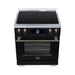 Forno Maximus 30 Inch Induction Range, 8,800 Total Cooktop, 4.32 Cu. Ft. True Convection Oven, Air Fryer, Air Sous Vide, Black - FFSIN0968-30BLK