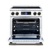 Forno Maximus 30 Inch Induction Range, 8,800 Total Cooktop, 4.32 Cu. Ft. True Convection Oven, Air Fryer, Air Sous Vide, White - FFSIN0968-30WHT