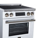 Forno Maximus 30 Inch Induction Range, 8,800 Total Cooktop, 4.32 Cu. Ft. True Convection Oven, Air Fryer, Air Sous Vide, White - FFSIN0968-30WHT