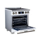 Forno Maximus 30 Inch Induction Range, 8,800 Total Cooktop, 4.32 Cu. Ft. True Convection Oven, Air Fryer, Air Sous Vide, White - FFSIN0968-30WHT
