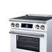 Forno Maximus 30 Inch Induction Range, 8,800 Total Cooktop, 4.32 Cu. Ft. True Convection Oven, Air Fryer, Air Sous Vide, White - FFSIN0968-30WHT