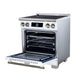 Forno Maximus 30 Inch Induction Range, 8,800 Total Cooktop, 4.32 Cu. Ft. True Convection Oven, Air Fryer, Air Sous Vide, White - FFSIN0968-30WHT