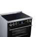 Forno Maximus 36 Inch Induction Range, 10,900 Total Cooktop, 5.36 Cu. Ft. True Convection Oven, Air Fryer, Air Sous Vide, Black - FFSIN0968-36BLK