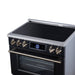 Forno Maximus 36 Inch Induction Range, 10,900 Total Cooktop, 5.36 Cu. Ft. True Convection Oven, Air Fryer, Air Sous Vide, Black - FFSIN0968-36BLK
