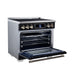 Forno Maximus 36 Inch Induction Range, 10,900 Total Cooktop, 5.36 Cu. Ft. True Convection Oven, Air Fryer, Air Sous Vide, Black - FFSIN0968-36BLK