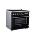 Forno Maximus 36 Inch Induction Range, 10,900 Total Cooktop, 5.36 Cu. Ft. True Convection Oven, Air Fryer, Air Sous Vide, Black - FFSIN0968-36BLK