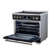 Forno Maximus 36 Inch Induction Range, 10,900 Total Cooktop, 5.36 Cu. Ft. True Convection Oven, Air Fryer, Air Sous Vide, Black - FFSIN0968-36BLK