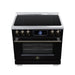 Forno Maximus 36 Inch Induction Range, 10,900 Total Cooktop, 5.36 Cu. Ft. True Convection Oven, Air Fryer, Air Sous Vide, Black - FFSIN0968-36BLK