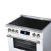 Forno Maximus 36 Inch Induction Range, 10,900 Total Cooktop, 5.36 Cu. Ft. True Convection Oven, Air Fryer, Air Sous Vide, White - FFSIN0968-36WHT