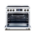 Forno Maximus 36 Inch Induction Range, 10,900 Total Cooktop, 5.36 Cu. Ft. True Convection Oven, Air Fryer, Air Sous Vide, White - FFSIN0968-36WHT
