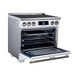 Forno Maximus 36 Inch Induction Range, 10,900 Total Cooktop, 5.36 Cu. Ft. True Convection Oven, Air Fryer, Air Sous Vide, White - FFSIN0968-36WHT