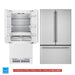 Kucht KR365FD-SS 36-inch built-in French door refrigerator in stainless steel, front view