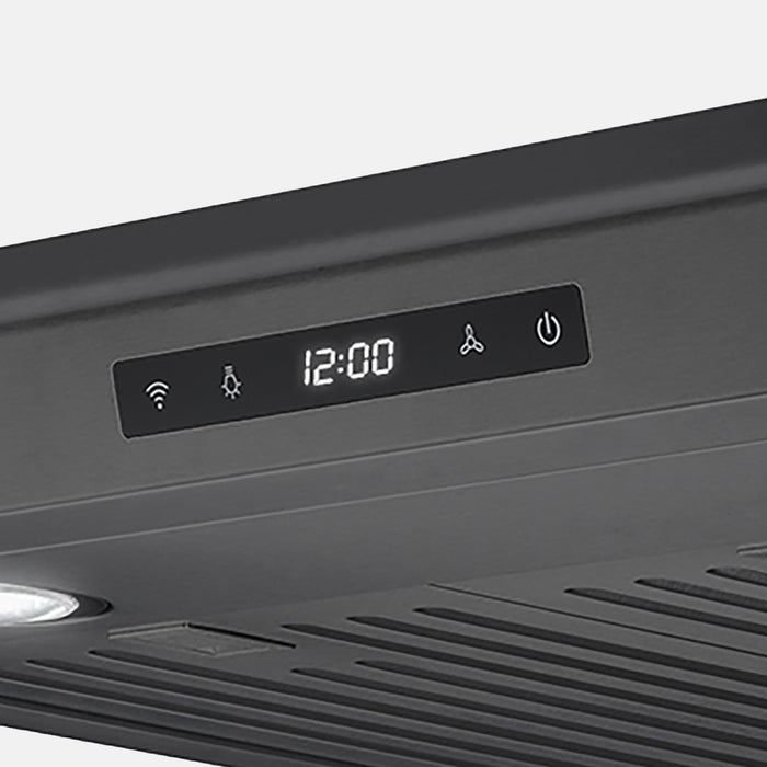 Cosmo 30 in. Haven Collection 500 CFM Ducted Under Cabinet Range Hood, Touch Controls, LED Lights in Matte Black - COS-KS6U30-BK