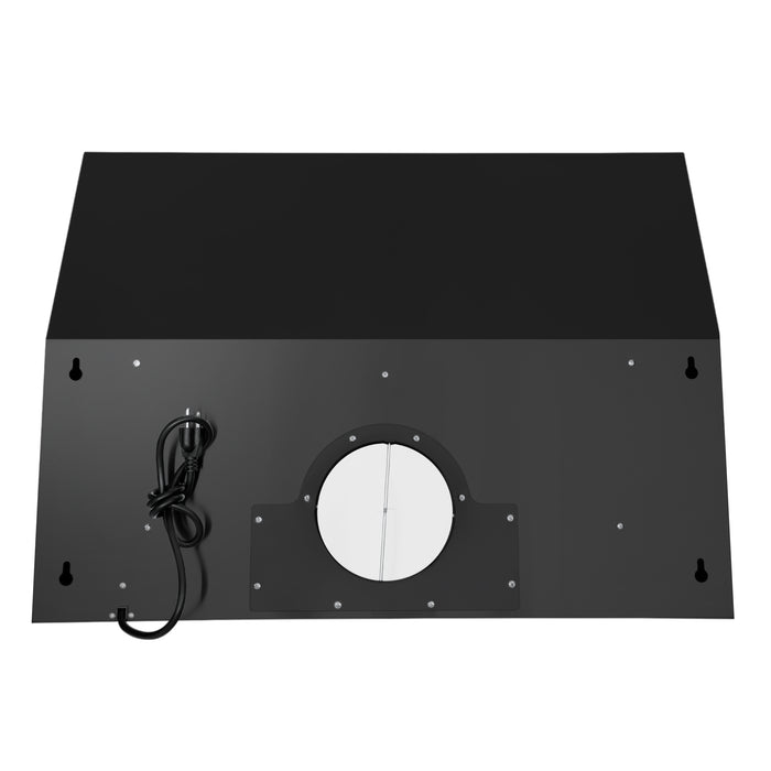Cosmo 30 in. Haven Collection 500 CFM Ducted Under Cabinet Range Hood, Touch Controls, LED Lights in Matte Black - COS-KS6U30-BK