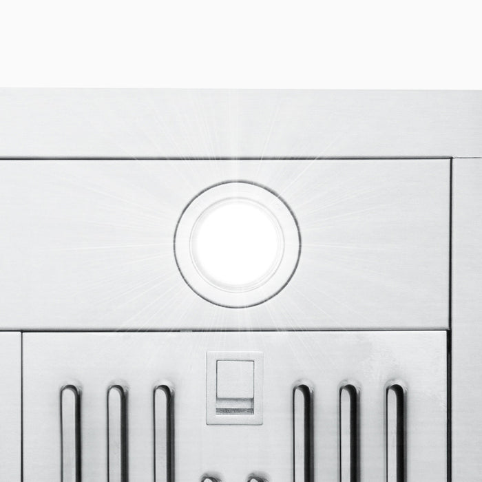 Cosmo 30 in. Under Cabinet Range Hood with Digital Touch Controls, 3-Speed Fan, LED Lights and Permanent Filters in Stainless Steel - COS-KS6U30