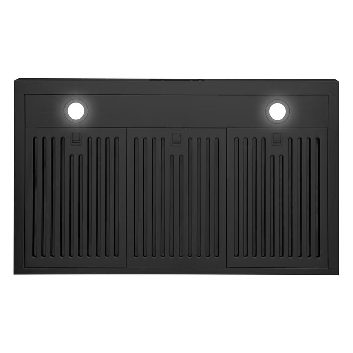 Cosmo 36 in. Haven Collection 500 CFM Ducted Under Cabinet Range Hood, Touch Controls, LED Lights in Matte Black - COS-KS6U36-BK