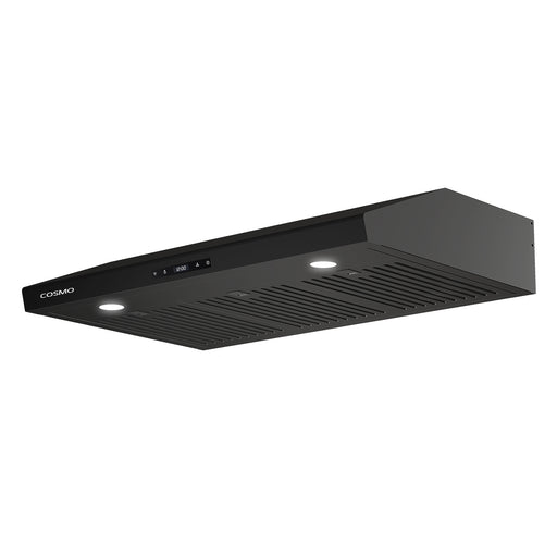 Cosmo 36 in. Haven Collection 500 CFM Ducted Under Cabinet Range Hood, Touch Controls, LED Lights in Matte Black - COS-KS6U36-BK