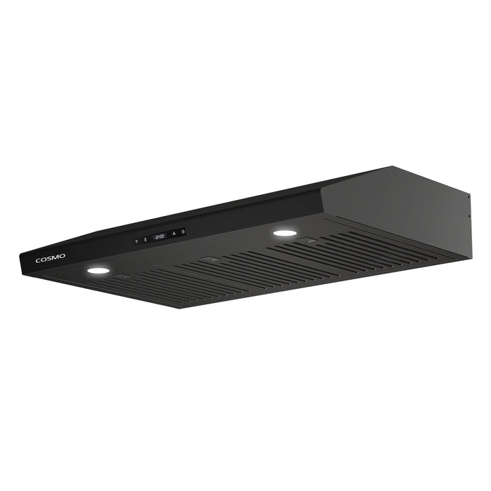Cosmo 36 in. Haven Collection 500 CFM Ducted Under Cabinet Range Hood, Touch Controls, LED Lights in Matte Black - COS-KS6U36-BK